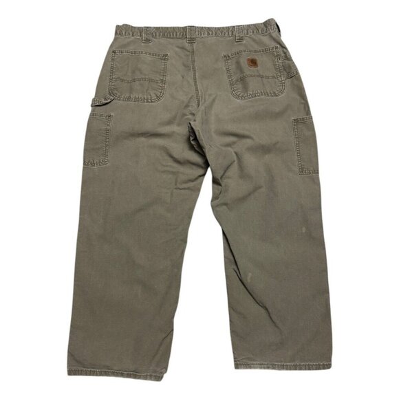 CARHARTT Relaxed Fit Olive khaki Casual Work Pants Mens 38x30 - Picture 1 of 5